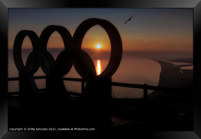Olympic Sunset Framed Print by philip kennedy