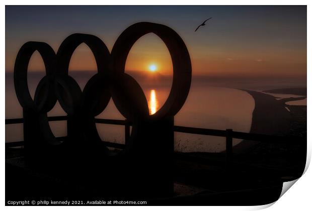 Olympic Sunset Print by philip kennedy