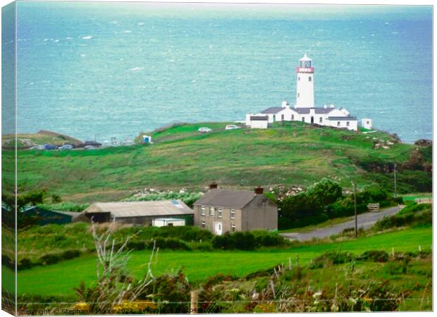 Fanad Head Lighthouse, Donegal Canvas Print by Stephanie Moore