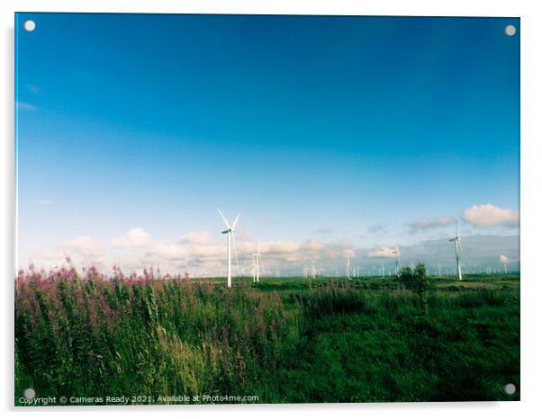 Windfarms in Scotland  Acrylic by Paddy 