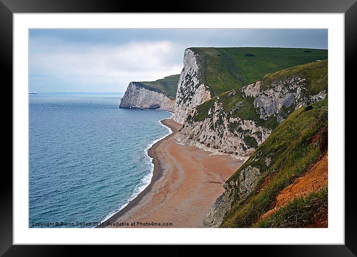 Durdle White Cliffs Framed Mounted Print by Darrin Collett