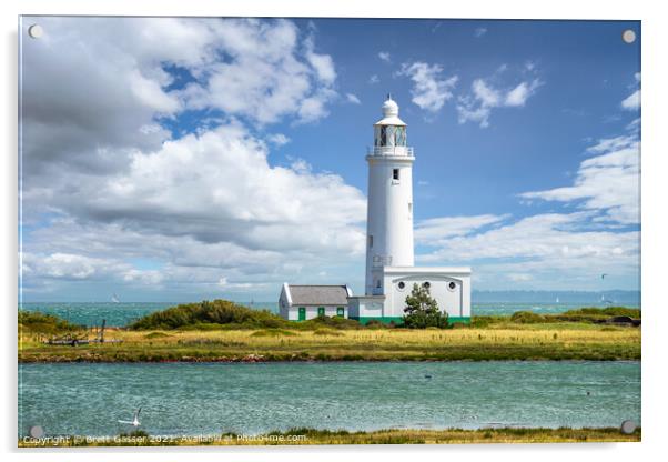 Hurst Point Lighthouse Acrylic by Brett Gasser