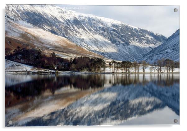 Winter Wonderland Reflection Acrylic by Derek Daniel