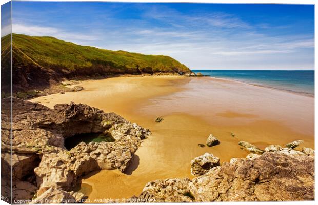 Bluepool Corner, Gower Canvas Print by Dan Santillo