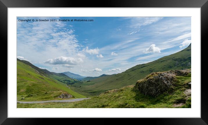 Newlands Pass, Buttermere, The Lake District Framed Mounted Print by Jo Sowden