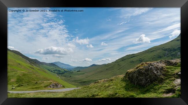 Newlands Pass, Buttermere, The Lake District Framed Print by Jo Sowden