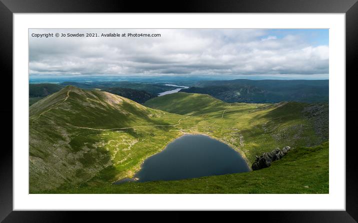 Red Tarn, The Lake District Framed Mounted Print by Jo Sowden