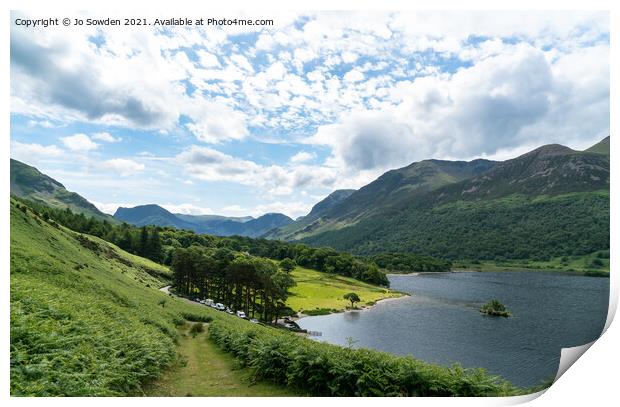 Crummock Water, the Lake District Print by Jo Sowden