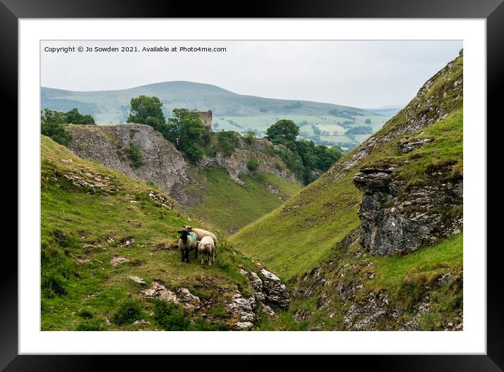 Cave Dale, Castleton, The Peak District Framed Mounted Print by Jo Sowden