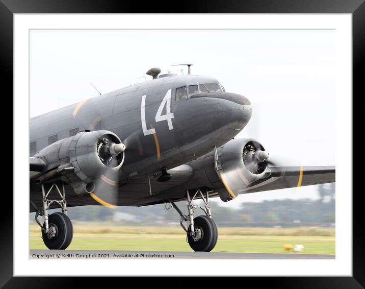 Douglas C-47 Skytrain Framed Mounted Print by Keith Campbell