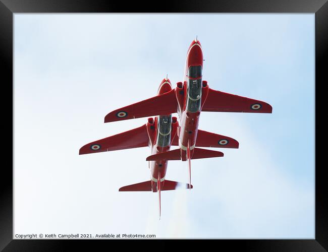 RAF Red Arrows Hawks Framed Print by Keith Campbell