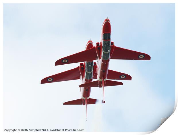 RAF Red Arrows Hawks Print by Keith Campbell
