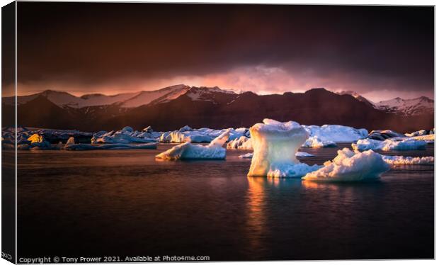 Iceberg light Canvas Print by Tony Prower