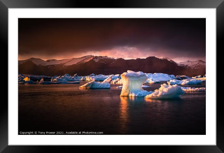 Iceberg light Framed Mounted Print by Tony Prower