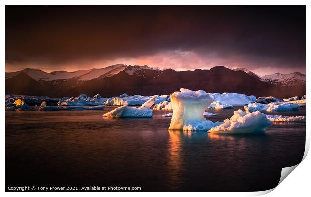 Iceberg light Print by Tony Prower