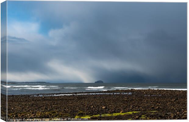 Storm over Bass Rock Canvas Print by Mike Byers