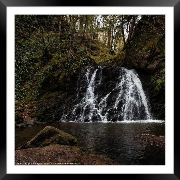 Enchanting Dance of Cascading Waters Framed Mounted Print by Mike Byers