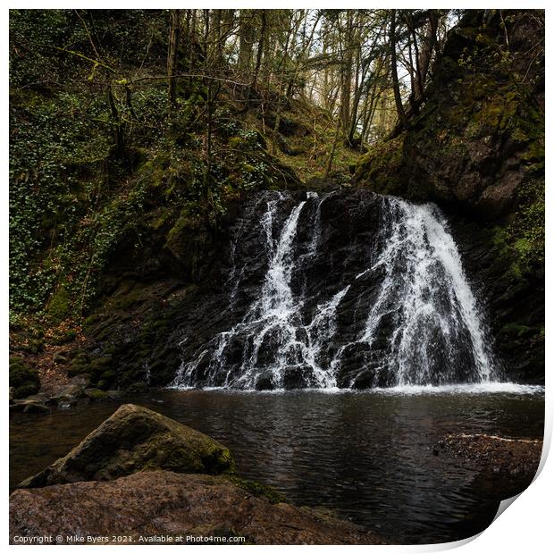 Enchanting Dance of Cascading Waters Print by Mike Byers