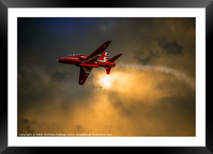 Red Arrow Framed Mounted Print by Peter Anthony Rollings