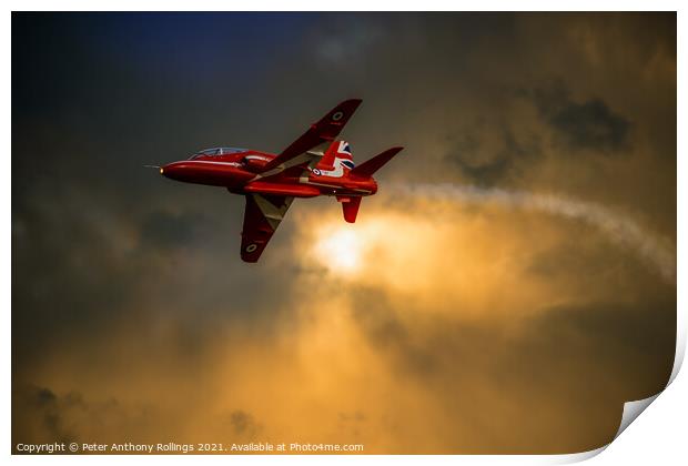 Red Arrow Print by Peter Anthony Rollings