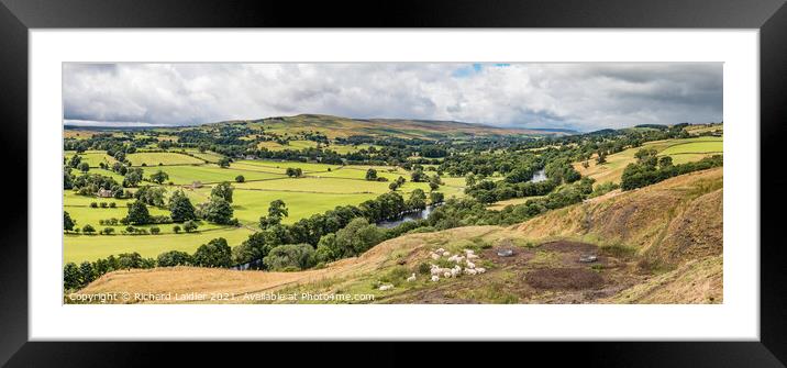 View from Whistle Crag, Teesdale Panorama Framed Mounted Print by Richard Laidler