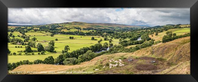 View from Whistle Crag, Teesdale Panorama Framed Print by Richard Laidler