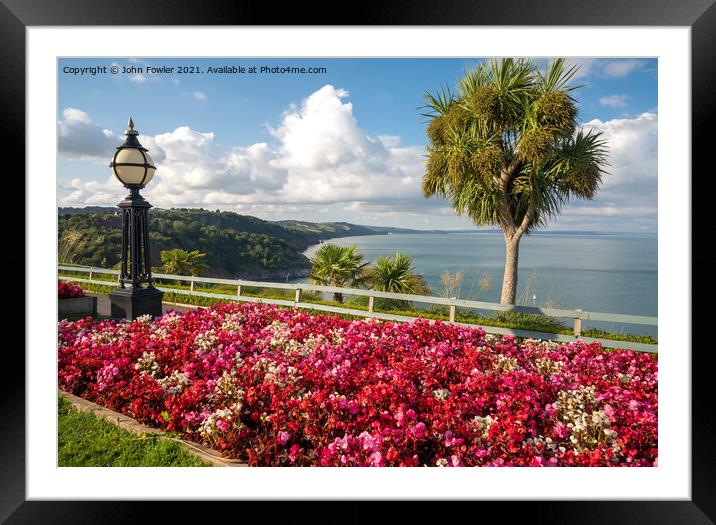  Babbacombe downs, Torquay Framed Mounted Print by John Fowler