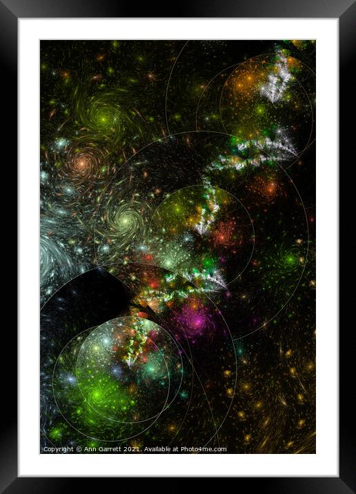Fractal Universe Framed Mounted Print by Ann Garrett