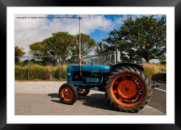 Fordson Major Tractor Framed Mounted Print by kathy white