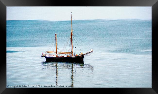 Queen Galadriel At Anchor Framed Print by Peter F Hunt