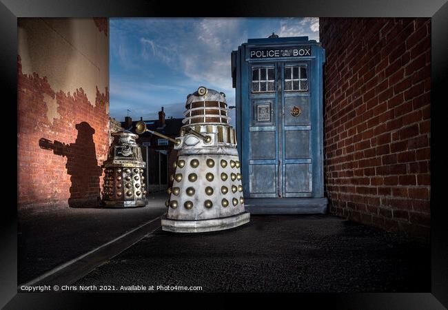 Dalek invasion of Planet Earth Framed Print by Chris North