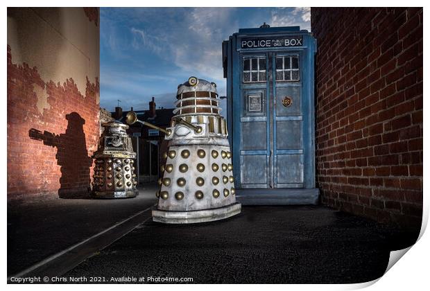 Dalek invasion of Planet Earth Print by Chris North