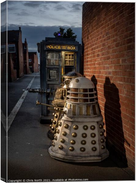 Dalek invasion of Planet Earth Canvas Print by Chris North