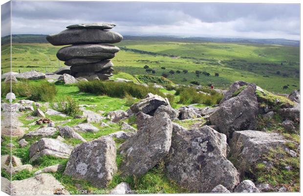 A Towering Column of Granite Canvas Print by Roger Mechan