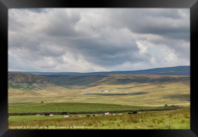 Towards Cronkley and Widdybank, Teesdale (1) Framed Print by Richard Laidler