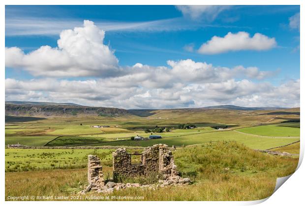 Towards Cronkley and Widdybank, Teesdale (2) Print by Richard Laidler