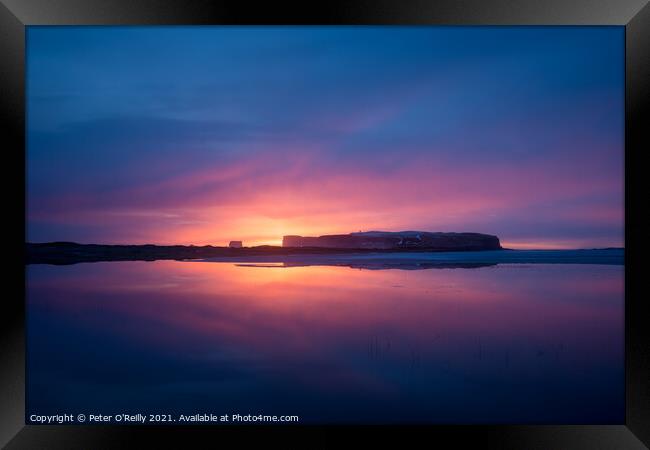 Iceland Sunset Framed Print by Peter O'Reilly