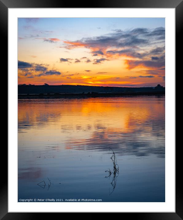 River Spey Estuary at Dusk Framed Mounted Print by Peter O'Reilly