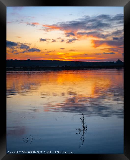 River Spey Estuary at Dusk Framed Print by Peter O'Reilly