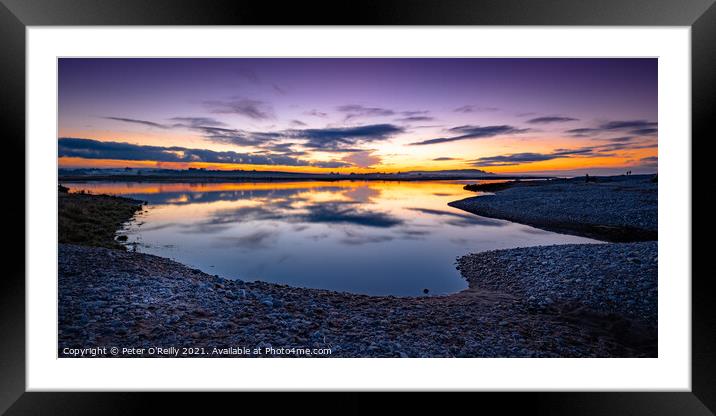 River Spey Estuary at Dusk Framed Mounted Print by Peter O'Reilly
