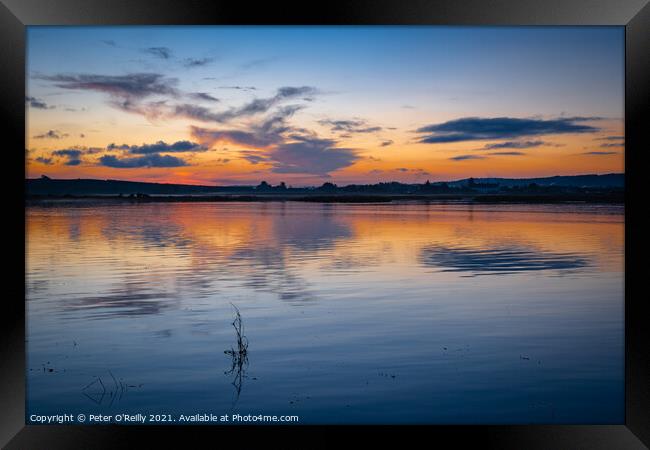 River Spey Estuary at Dusk Framed Print by Peter O'Reilly