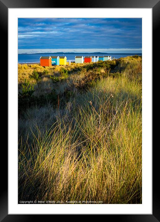 Beach Huts at Findhorn Framed Mounted Print by Peter O'Reilly