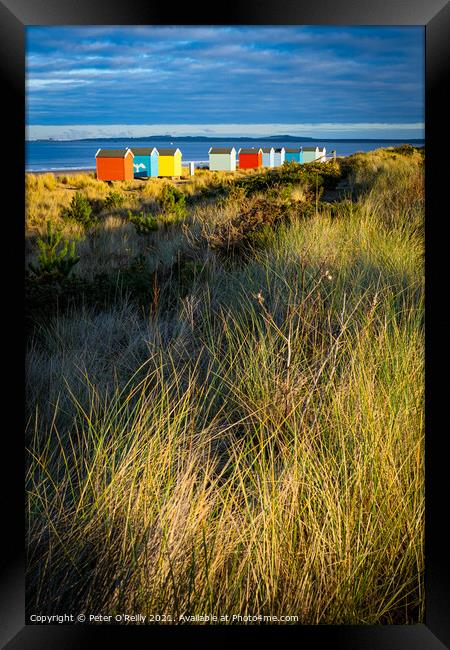 Beach Huts at Findhorn Framed Print by Peter O'Reilly