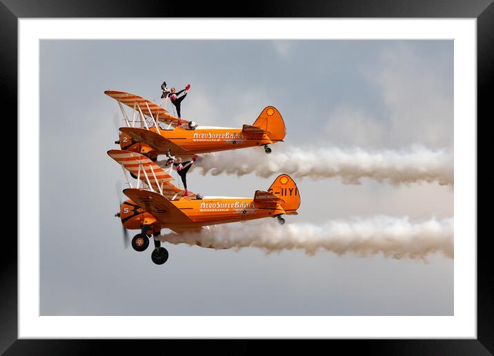 Aero Superbatics Wing Walkers Framed Mounted Print by J Biggadike