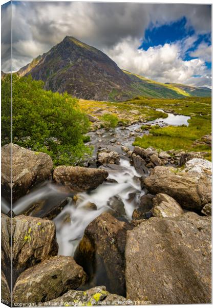 Pen yr Ole Wen Mountain Wales Canvas Print by Adrian Evans