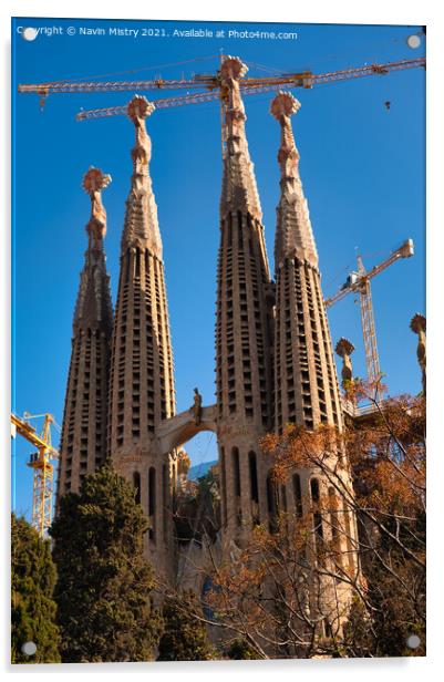 Sagrada Família, Barcelona, Spain Acrylic by Navin Mistry