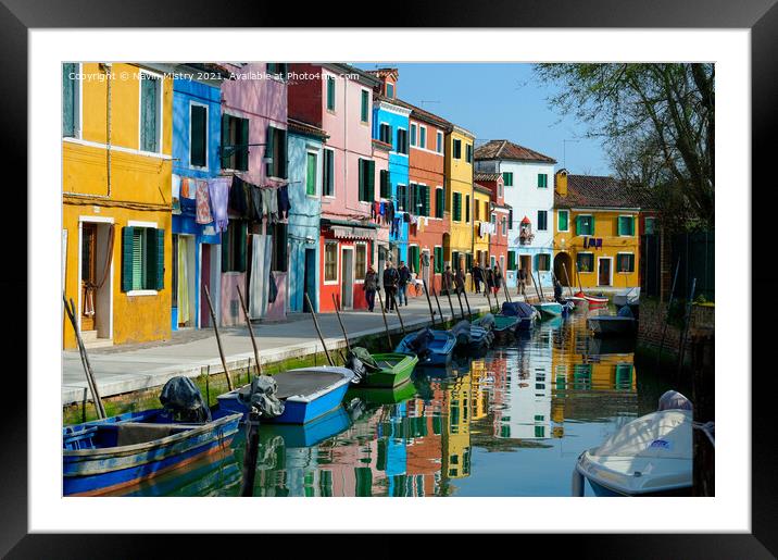 Burano, Venice Lagoon, Italy  Framed Mounted Print by Navin Mistry