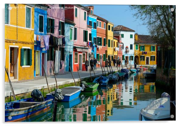 Burano, Venice Lagoon, Italy  Acrylic by Navin Mistry