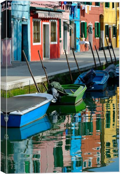 Burano, Venice Lagoon, Italy   Canvas Print by Navin Mistry