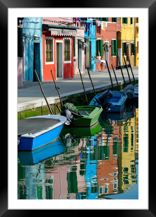 Burano, Venice Lagoon, Italy   Framed Mounted Print by Navin Mistry